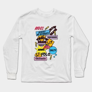 Slang Stickers Long Sleeve T-Shirt